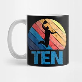 10th Birthday Basketball 10 Years Old Boy Girl Mug